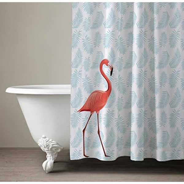 Vattentät och mögelsäker printed Flamingo duschdraperi med elegant mönster Badkargardin Badrumstillbehör 180x200cm