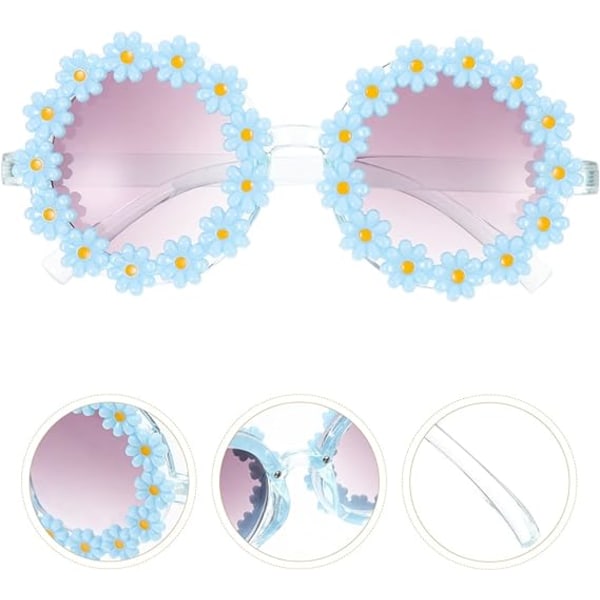 1 Pack Solglasögon för kvinnor, Daisy Sunflower Solglasögon, Blue Flo