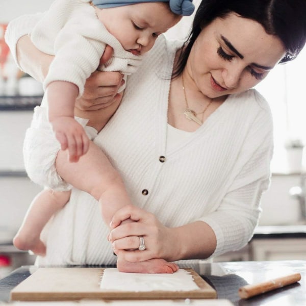 Baby Handprint och Footprint Maker Kit Nyfödda Pojkar och Flickor Sou