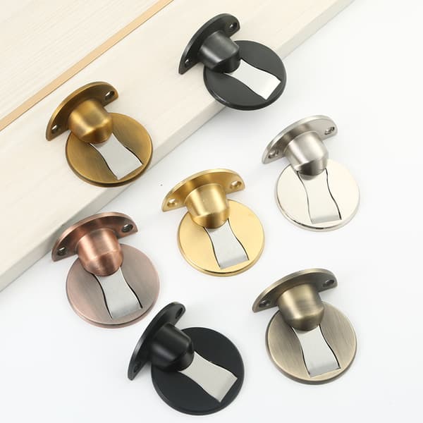 Gul messing 304 rustfritt stål magnetisk dørstopper, hjem Hote