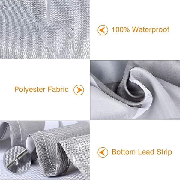 Dusjforheng, vanntett muggsikkert polyester badeforheng fo