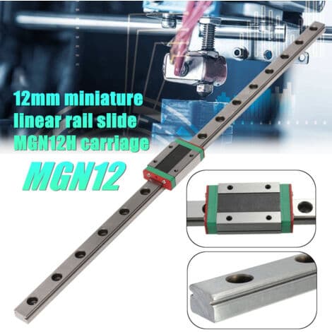 12mm 400mm x 10mm Micro Linear Slide + Mgn12H -pidike Hasaki K:lle