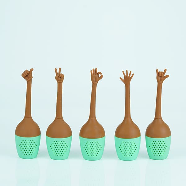 5 infuuserin pakkaus Tee-infuuserisuodatin Diffuuseri Teesiivilä Käsi