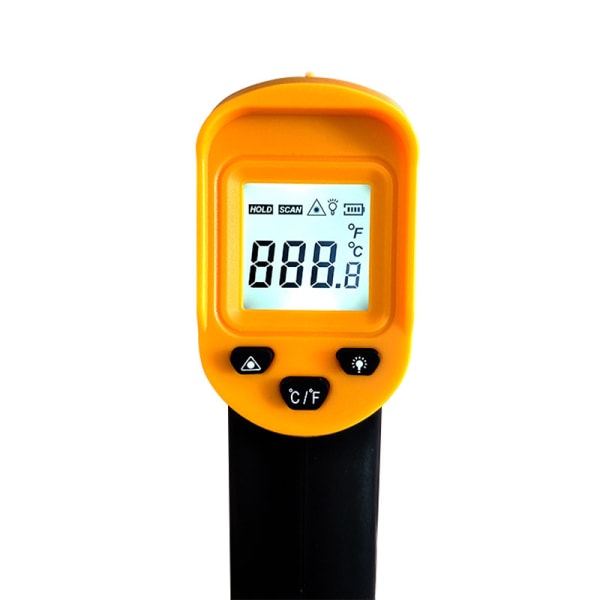 Infrarødt termometer - Orange Udenfor Sort