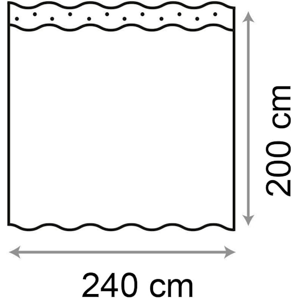 Bruseforhæng 240X200cm, Vandtæt Skimmelresistent med Kroge,