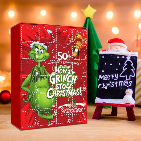 1 stk Adventskalender 2023 Grinch Design Blind Box Morsom Jul Ca