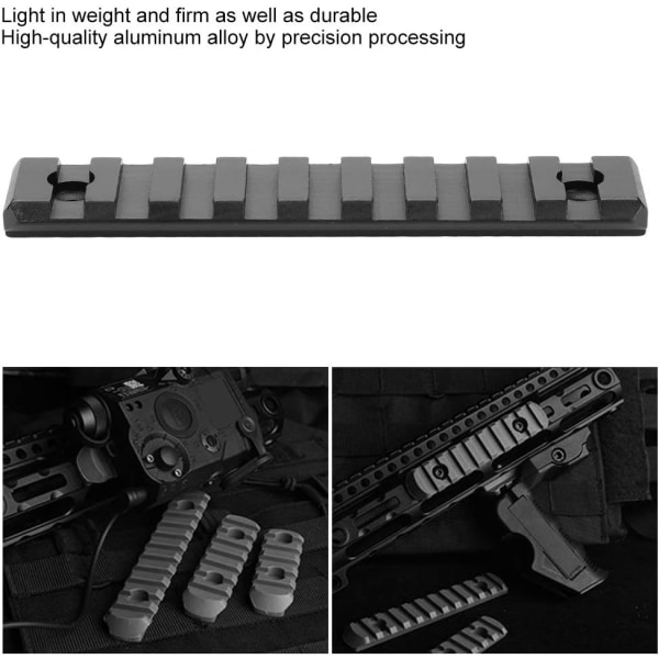 Picatinny Mlok metallikisko M-Lok - 9 paikka set 5/9/11 Slot P