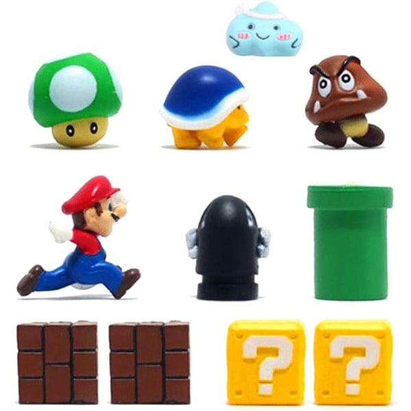 Super Mario Kjøleskapsmagnet, 11 STK Kjøleskapsmagneter, 3D Cute Funny F