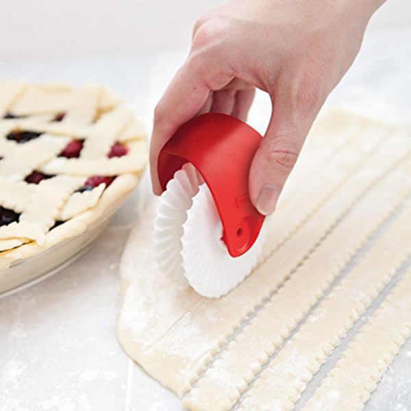 Bakverk Wheel Cutter, Vacker Lattice Paj Crust eller Ravioli Deg