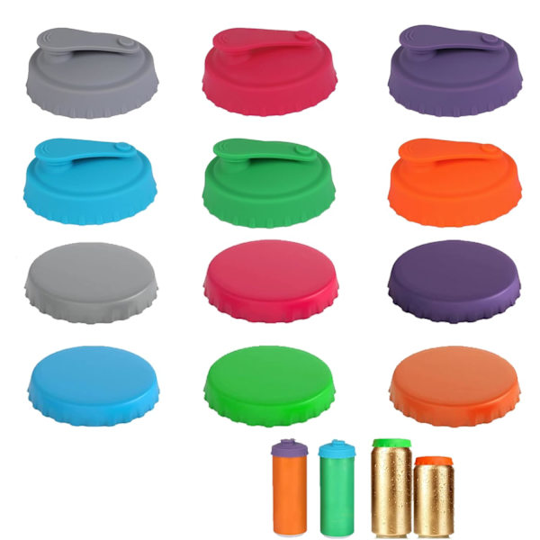 12 st Slim Can Lids Silikon Dryckesburk Lock Protector för Slim