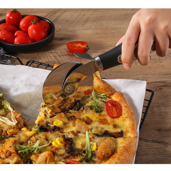 Premium pizzaskärare - livsmedelsklassad pizzaskärare i rostfritt stål Wh