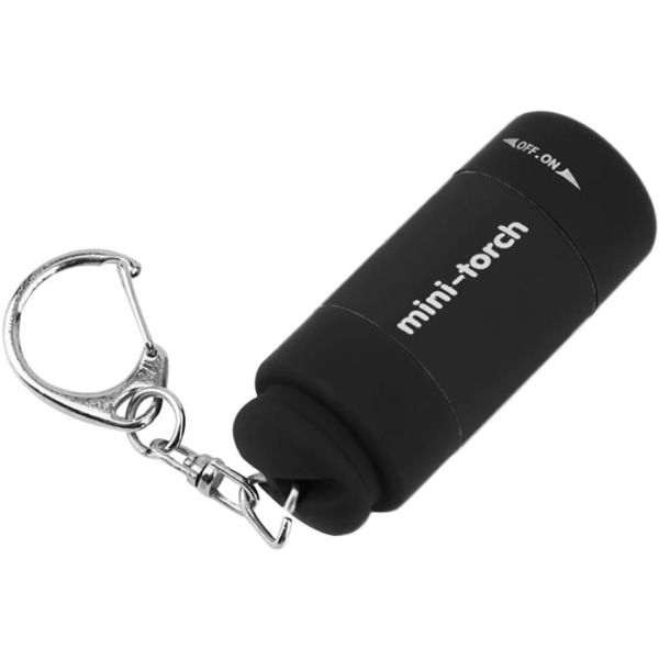 Mini USB genopladelig lommenøglering LED-lys