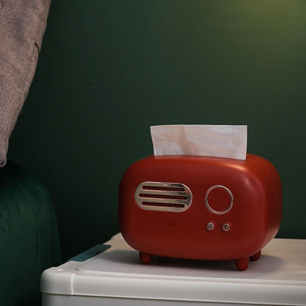 Tissue Box Deksler, Plastic Vintage Radio Shaped Tissue Box Holder
