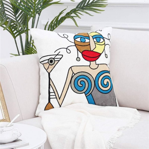 Picasso Art Square Broderi Pudebetræk 45 x 45 cm 4stk