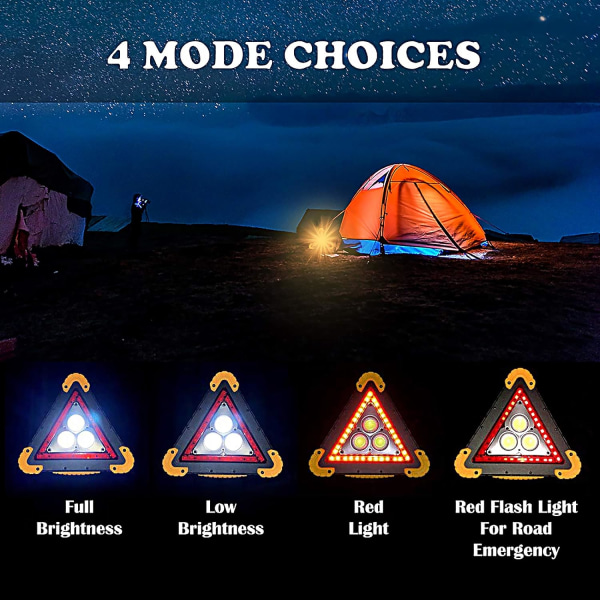 Varseltrekanter, LED bilvarsellys 30W vanntett triangula