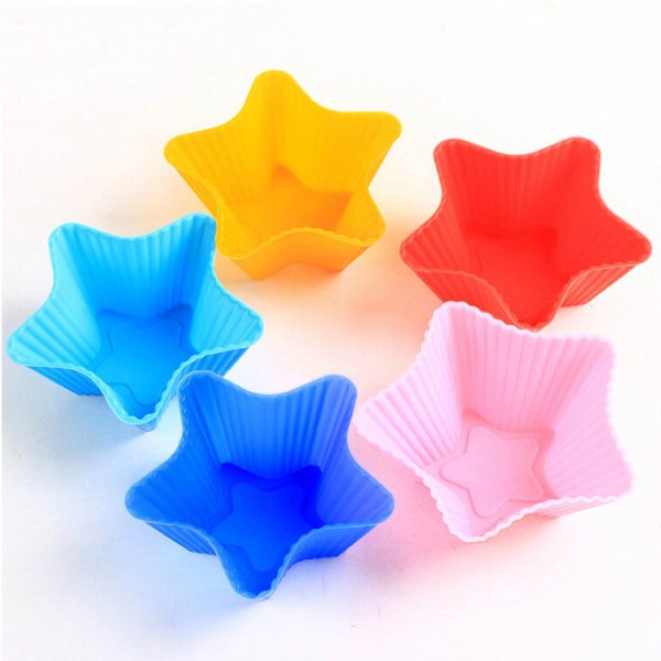 Genanvendelige cupcakeforme i silikone, non-stick bageforme, nemme at rengøre