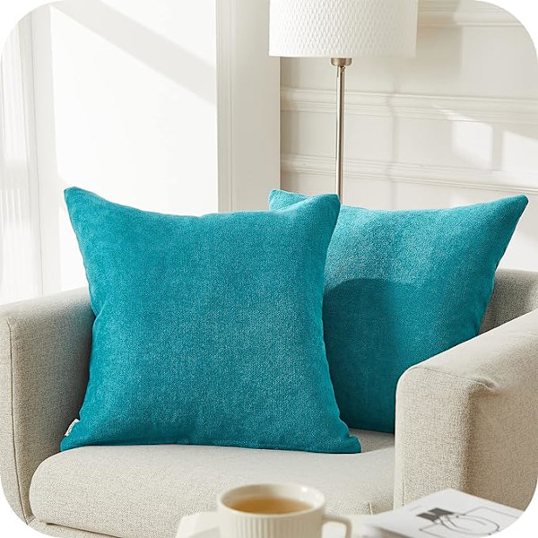 Set med 2 putetrekk 40x40cm Dekorativ Chenille Sofa Pute