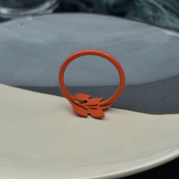 1 stk. Legering Orange Rund Serviet Serviet Spænde Bryllup Hotel Bord S