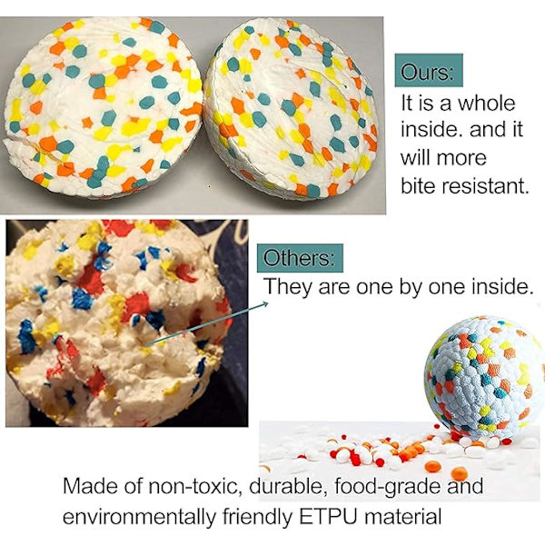 Gummihundebold, uforgængelig hundebold, hårdt tyggegummilegetøj, C