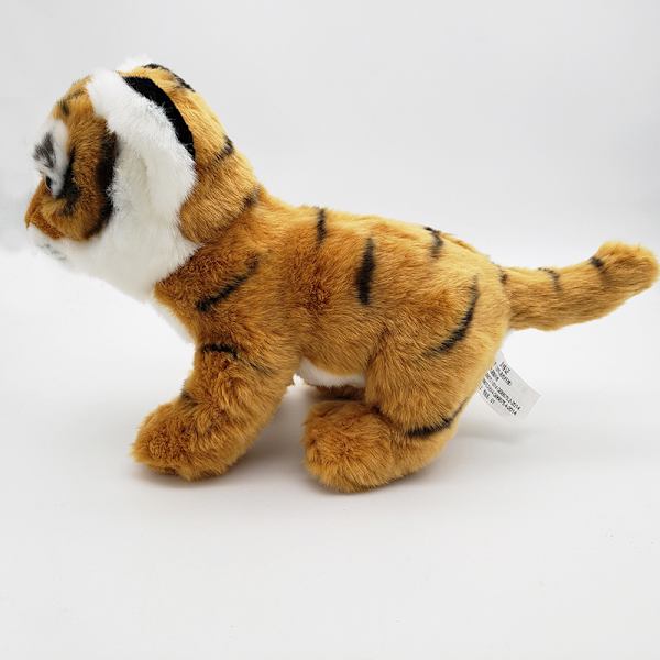 Simulering Plysjleker 20cm Stor Tegneserie Tiger Plysjleke Myk Simulering Tiger Dukke Fylt Dyr Barnerom Dekorasjon Leker Bursdagsgave Leker (Gul)