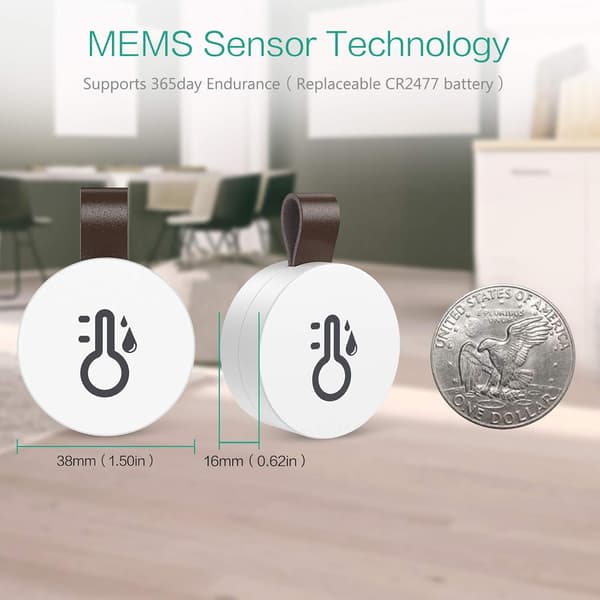 Trådløs termometer hygrometer, Mini Bluetooth 5.0 fugtighed temp