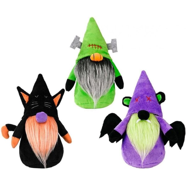 Halloween Dwarfs Plysch Elf Doll Stående Ornament Lila Desktop, Halloween Kostymer 1 Styck (Grön)
