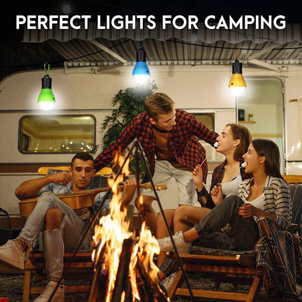 (3-pakning) Campingutstyr, Campinglys, Teltlys, Emerge