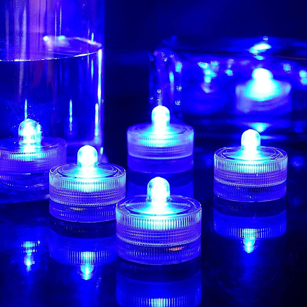 24-pack gröna vattentäta undervattensrunda mini LED-tealights