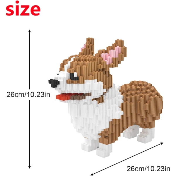 Micro Dog Building Blocks Pet Mini Building Toy Klosser, 3274 stk