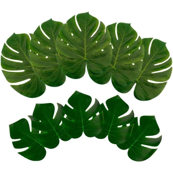24 stk kunstige myke palmeblader bladsimulering tropiske planter
