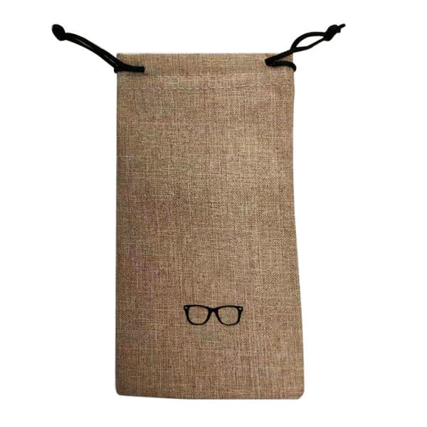 Beige glatt, tynt linbrilleretui