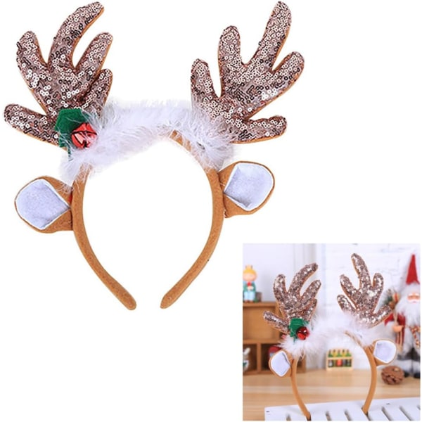 1pc Red Antler Elk Hair Band Antler Headband Hair Hoops Christmas