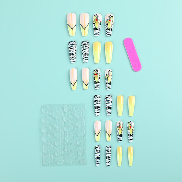 24 Ballet Negle, Gelélim, Bærbare Falske Negle, Manicure Patch