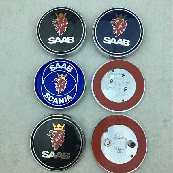 1 bakre emblem för Saab (ljusblå)