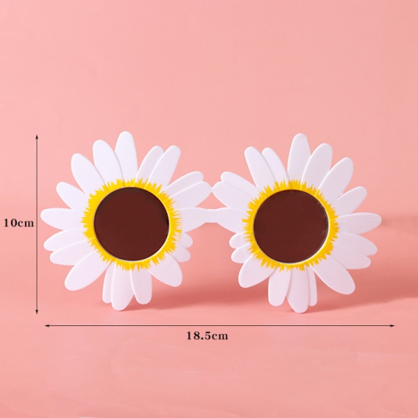 2 stk. solsikkeformede solbriller hawaiiansk festkostume glas
