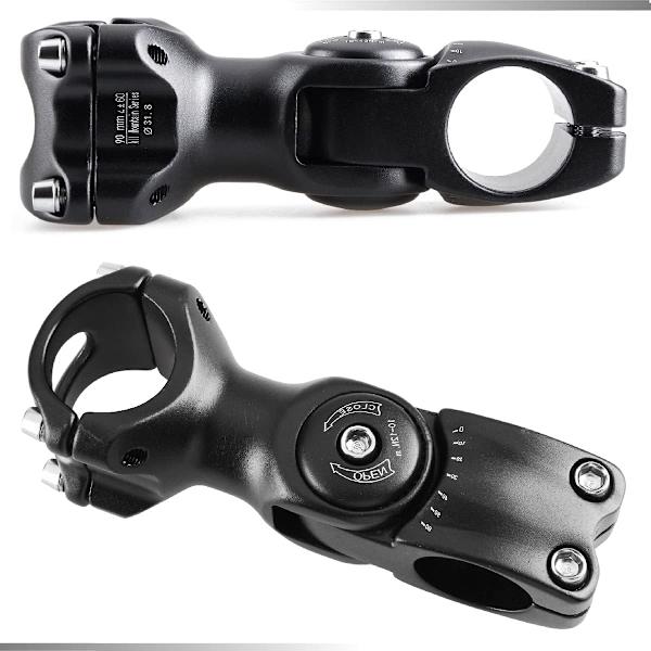 Justerbar sykkelstamme 0-60 grader 31,8 mm MTB-stamme styrestamme w