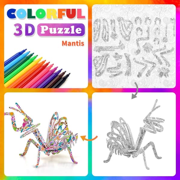 3D-puslespill DIY håndverkssett for barn, jenter og gutter 6-12 år - Beste G