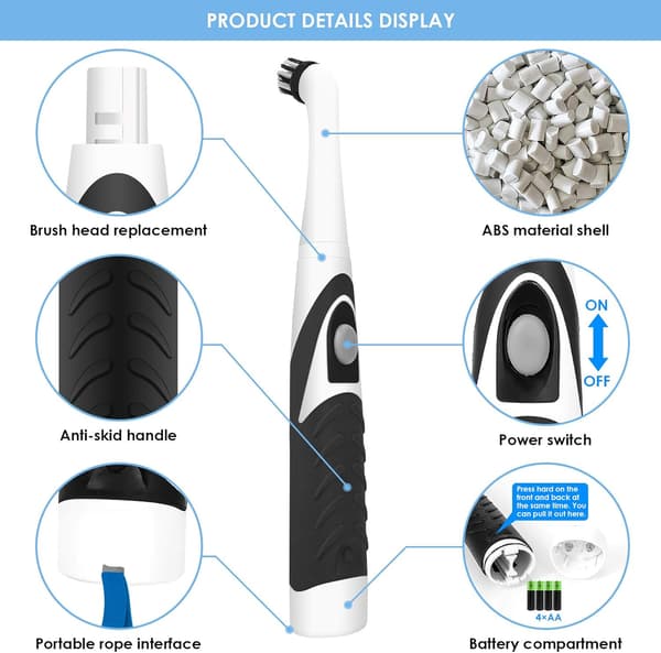Sähköinen puhdistusharja Super Sonic Scrubber 4 harjapäällä
