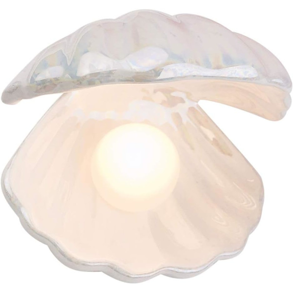 1 stk. stilig nattlys perle skall nattbordslampe dekorativ lampe