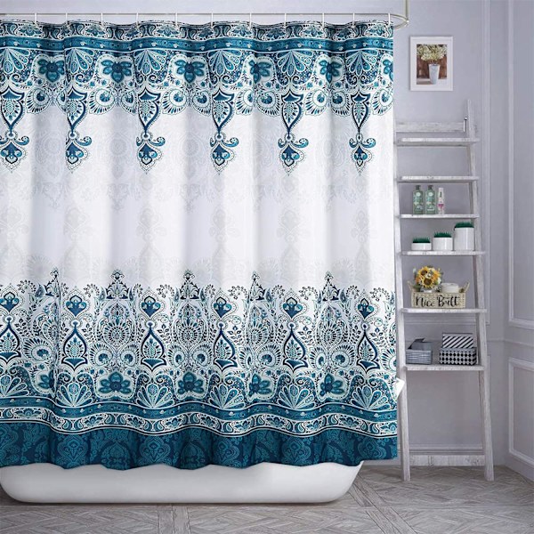 Stof bruseforhæng 180 B x 180 H cm, boheme stil skimmel Res