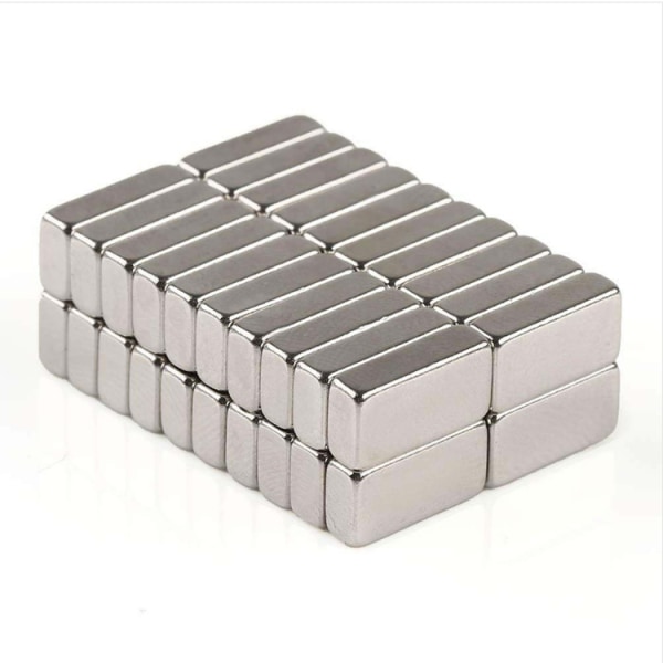 Fyrkantig neodymmagnet med 40 delar, 20x10x3 mm Premium stark magnet