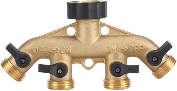 3/4 tommer messing 4 slange slange splitter dyse switch slange adapter Fa