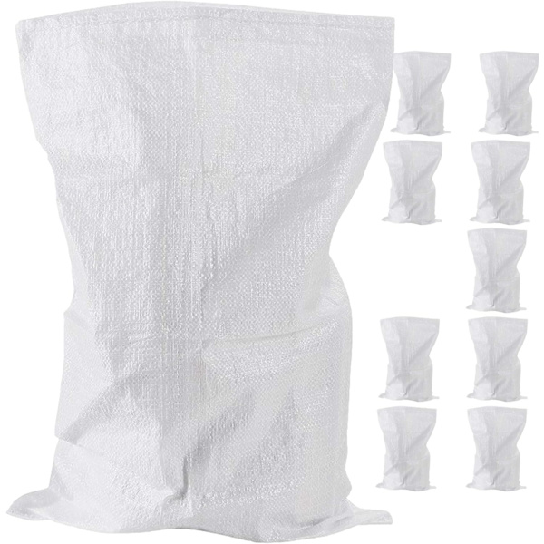 10-pack vävda skräppåsar - kraftig polypropylenkonstruktion
