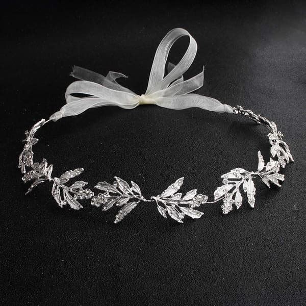 Brudkrona Bröllopshår Strass Legering Blad Hår Accessori