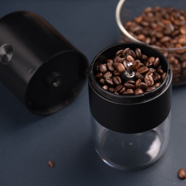 Bærbar elektrisk kaffekværn, kompakt kværn automatisk kaffeb