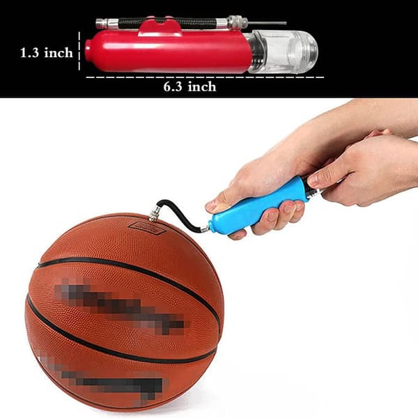 2-nåls bollpump, mini manuell luftpump, bärbar tvåvägs inflat