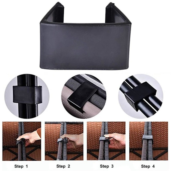 10 stk fletmøbelklips Sofa Clips Udendørs terrasse rattan s