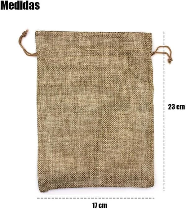 Jutepose, liten stoffpose, linpose 20 stk, jute lerretspose