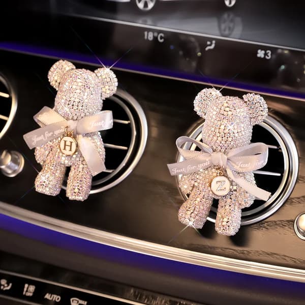 farge hvit Bear bil luftfrisker lukt bil styling eksos perfu