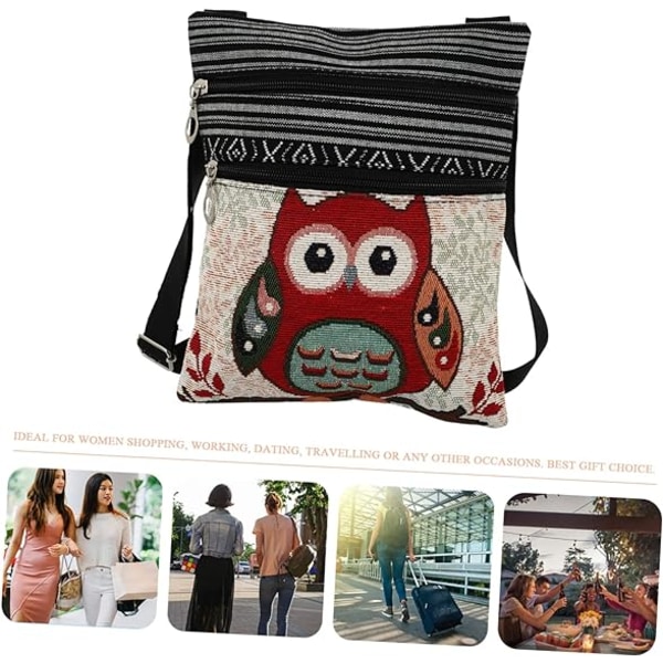 1pc Owl Canvas Bag Bag Women's Canvas Bag Women's Wallet Women's